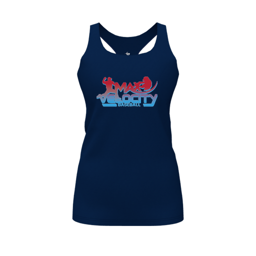 [FT0TRBNV-FYS-LOGO1] Decker Racerback Tank Top (Female Youth S, Navy, Logo 1)