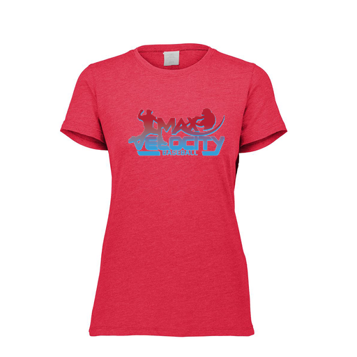 [FTSCUBRD-FAXS-LOGO1] Decker Women's Tri-Blend T-Shirt - Short Sleeve (Female Adult XS, Red)