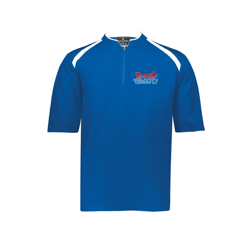 [229581-AS-RYL-LOGO1] Men's Dugout Short Sleeve Pullover (Adult S, Royal)