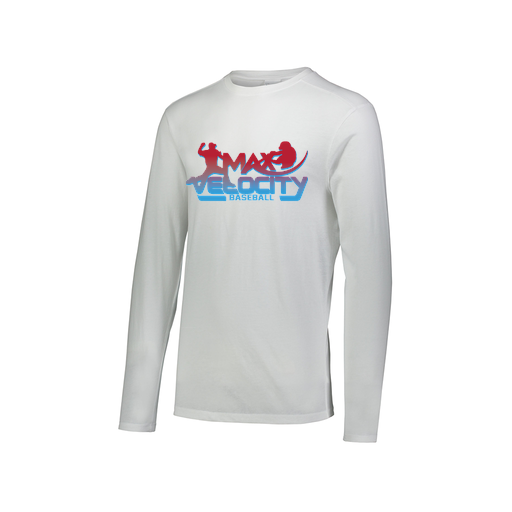 [FTLCUBWH-AXS-LOGO1] Decker Men's Tri-Blend T-Shirt - Long Sleeve (Adult XS, White)