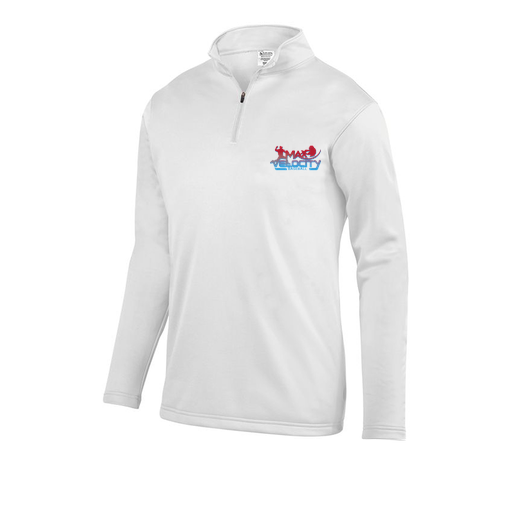 [FOLQFFWH-AS-LOGO1] Decker Men's FlexFleece 1/4 Zip (Adult S, White)