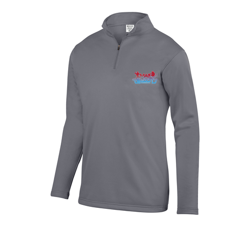 [FOLQFFGY-AS-LOGO1] Decker Men's FlexFleece 1/4 Zip (Adult S, Gray)