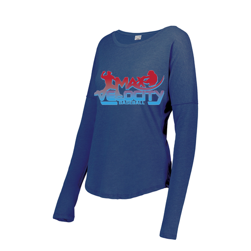 [FTLCUBRY-FAS-LOGO1] Decker Women's Tri-Blend T-Shirt - Long Sleeve (Female Adult S, Royal)