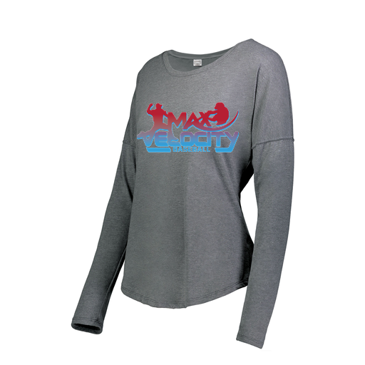 [FTLCUBGY-FAS-LOGO1] Decker Women's Tri-Blend T-Shirt - Long Sleeve (Female Adult S, Gray)